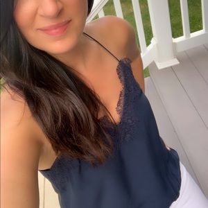 Cami NYC lace racer back cami